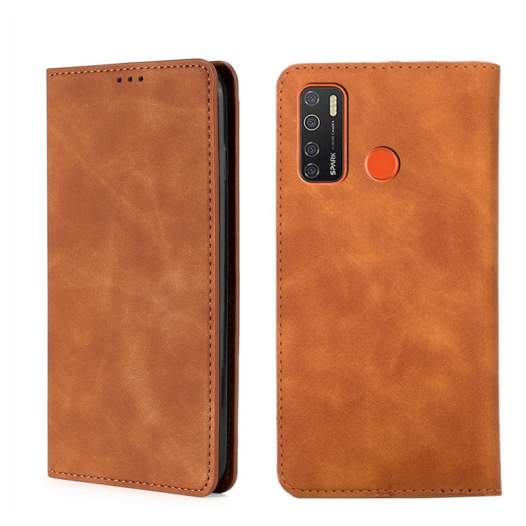 For Tecno Camon 15/Camon 15 Air Skin Feel Magnetic Horizontal Flip Leather Phone Case