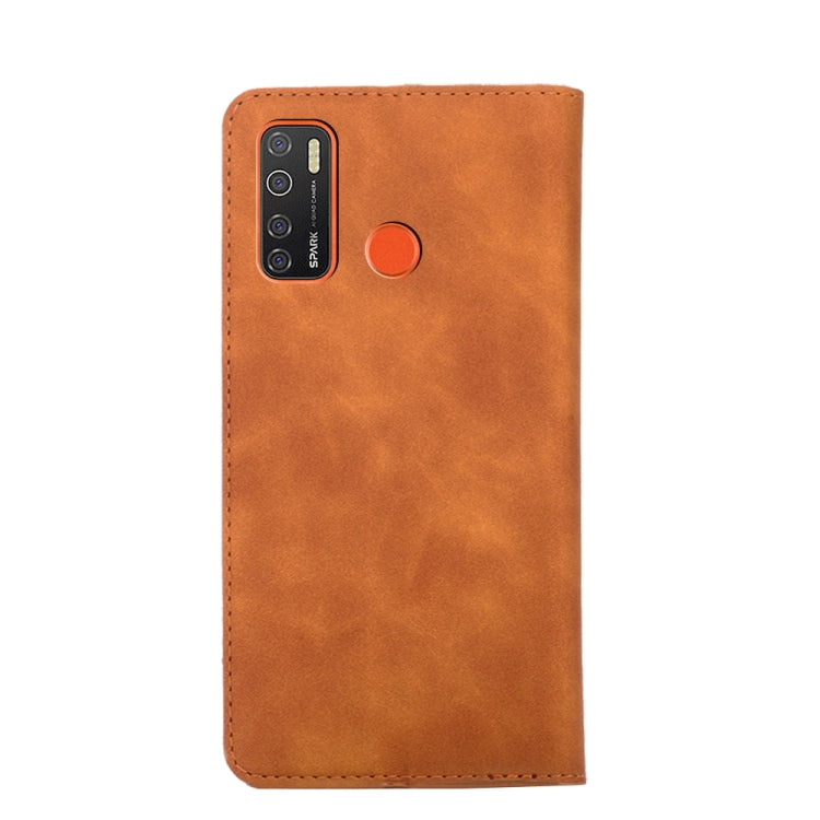 For Tecno Camon 15/Camon 15 Air Skin Feel Magnetic Horizontal Flip Leather Phone Case