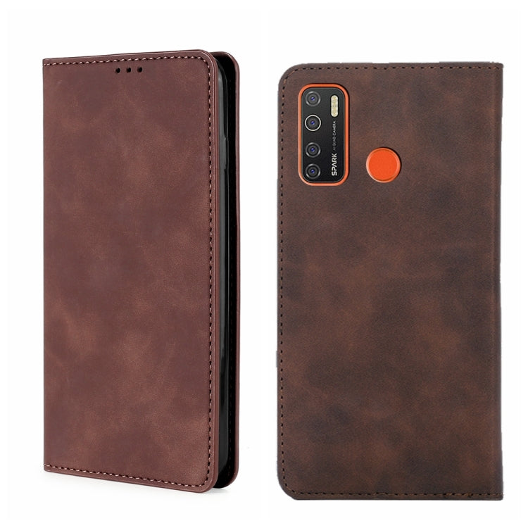 For Tecno Camon 15/Camon 15 Air Skin Feel Magnetic Horizontal Flip Leather Phone Case
