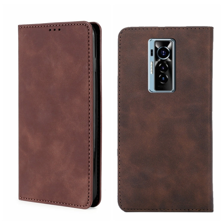 For Tecno Phantom X Skin Feel Magnetic Horizontal Flip Leather Phone Case