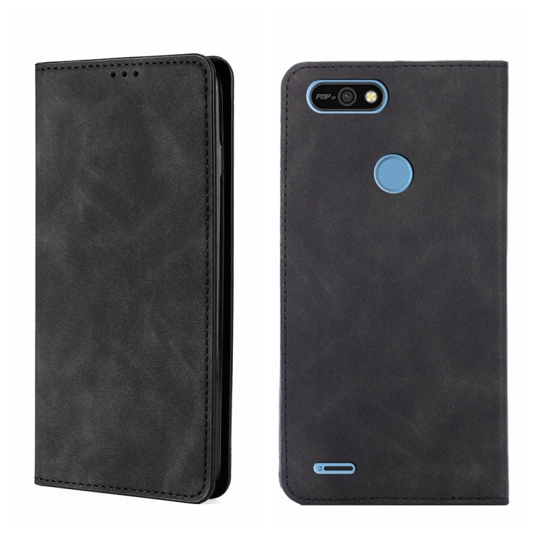 For Tecno Pop 2/Pop 2F/Pop 2 Pro/Pop 2 Power/Itel P13 Skin Feel Magnetic Horizontal Flip Leather Phone Case