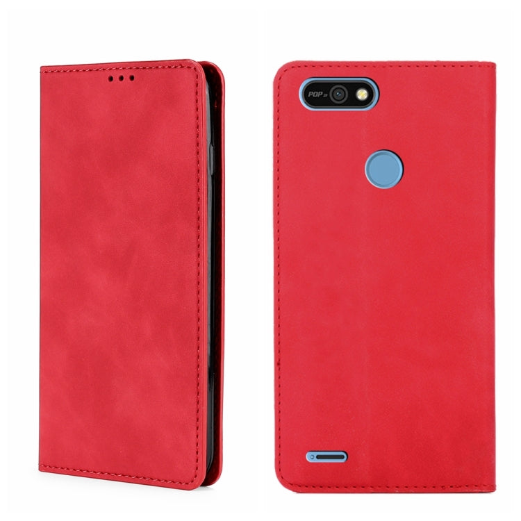 For Tecno Pop 2/Pop 2F/Pop 2 Pro/Pop 2 Power/Itel P13 Skin Feel Magnetic Horizontal Flip Leather Phone Case