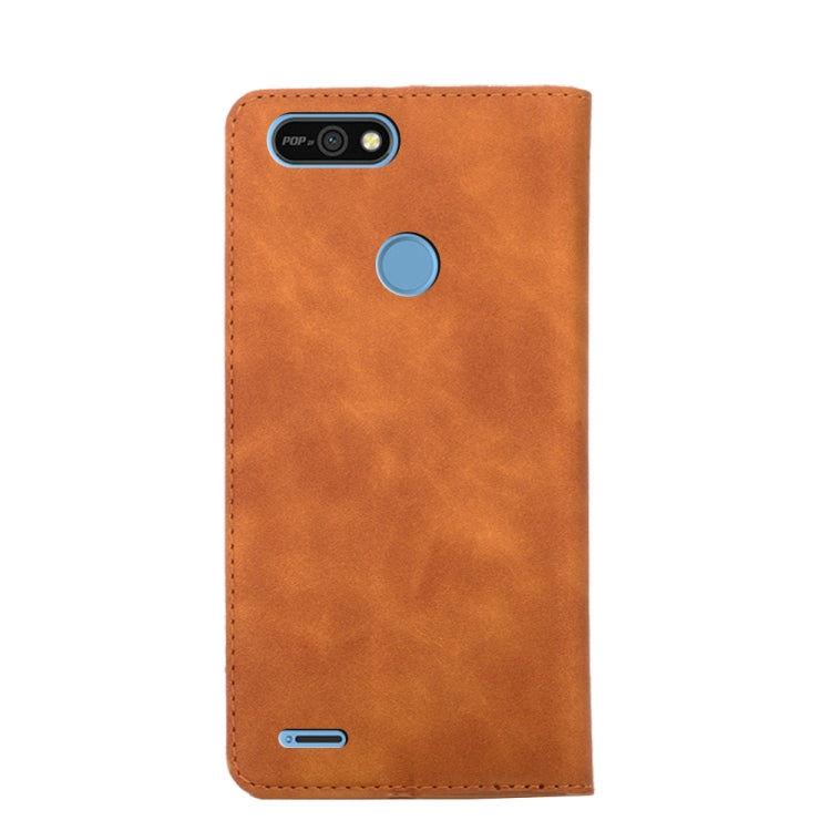 For Tecno Pop 2/Pop 2F/Pop 2 Pro/Pop 2 Power/Itel P13 Skin Feel Magnetic Horizontal Flip Leather Phone Case