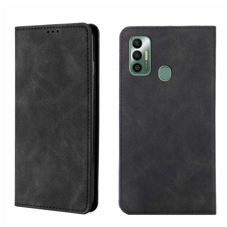 For Tecno Spark 7 Skin Feel Magnetic Horizontal Flip Leather Phone Case