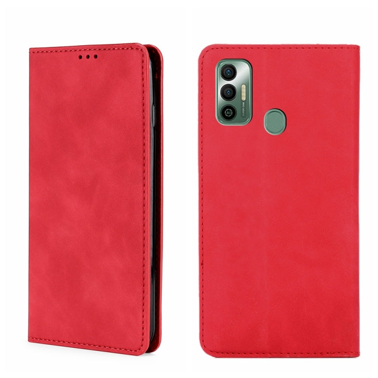 For Tecno Spark 7 Skin Feel Magnetic Horizontal Flip Leather Phone Case
