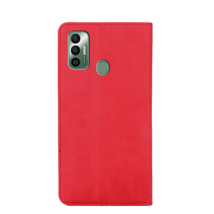 For Tecno Spark 7 Skin Feel Magnetic Horizontal Flip Leather Phone Case