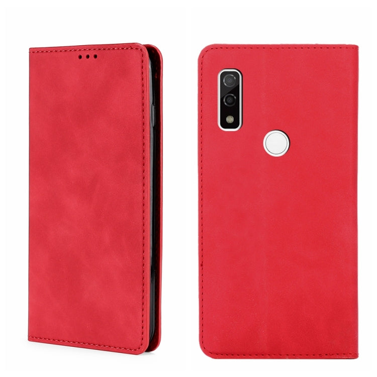For Fujitsu Arrows WE F-51B Skin Feel Magnetic Horizontal Flip Leather Phone Case