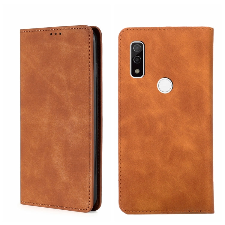 For Fujitsu Arrows WE F-51B Skin Feel Magnetic Horizontal Flip Leather Phone Case