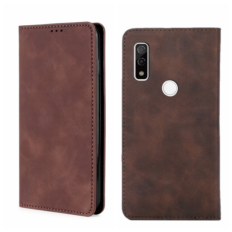 For Fujitsu Arrows WE F-51B Skin Feel Magnetic Horizontal Flip Leather Phone Case