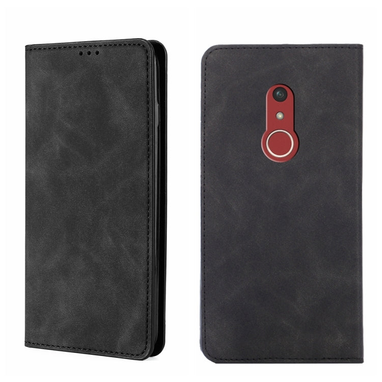 For Fujitsu Arrow Be4 Plus F-41B Skin Feel Magnetic Horizontal Flip Leather Phone Case