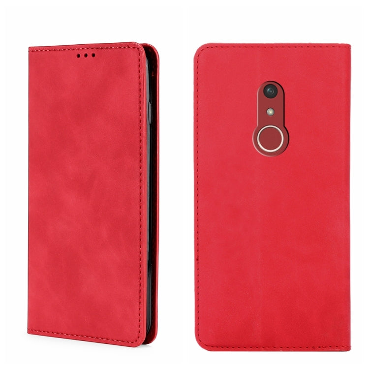For Fujitsu Arrow Be4 Plus F-41B Skin Feel Magnetic Horizontal Flip Leather Phone Case