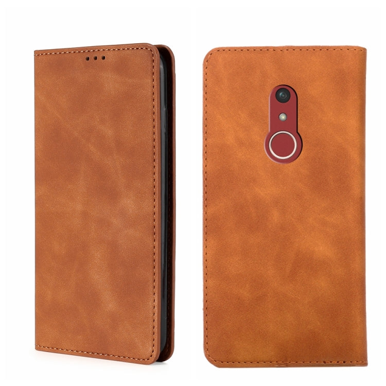 For Fujitsu Arrow Be4 Plus F-41B Skin Feel Magnetic Horizontal Flip Leather Phone Case