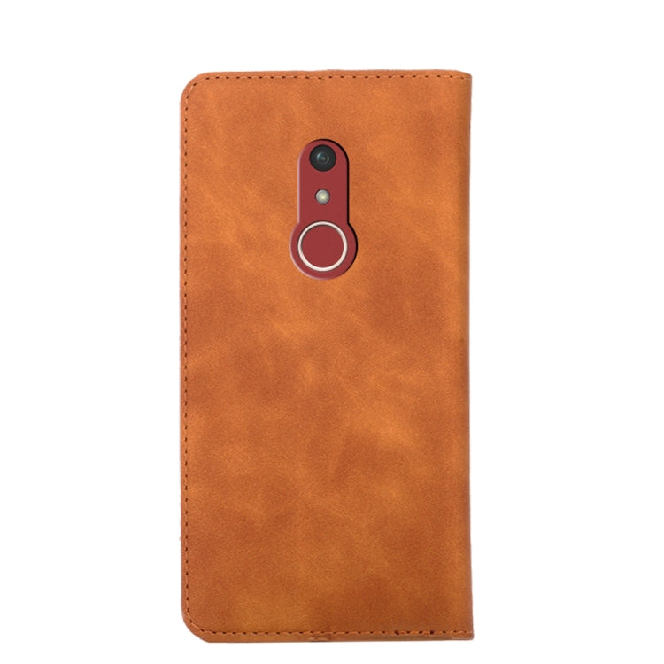 For Fujitsu Arrow Be4 Plus F-41B Skin Feel Magnetic Horizontal Flip Leather Phone Case