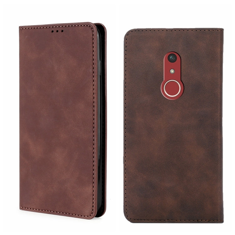 For Fujitsu Arrow Be4 Plus F-41B Skin Feel Magnetic Horizontal Flip Leather Phone Case