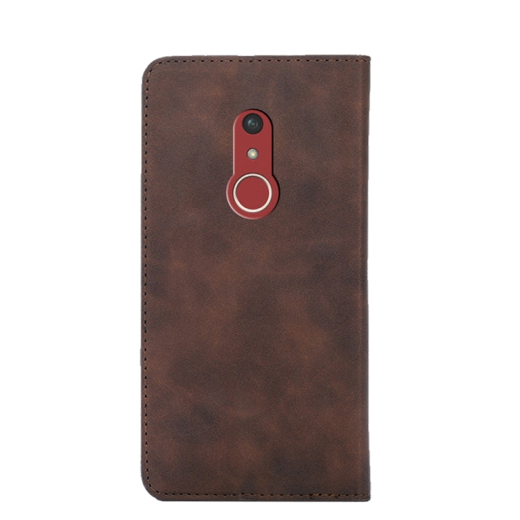 For Fujitsu Arrow Be4 Plus F-41B Skin Feel Magnetic Horizontal Flip Leather Phone Case