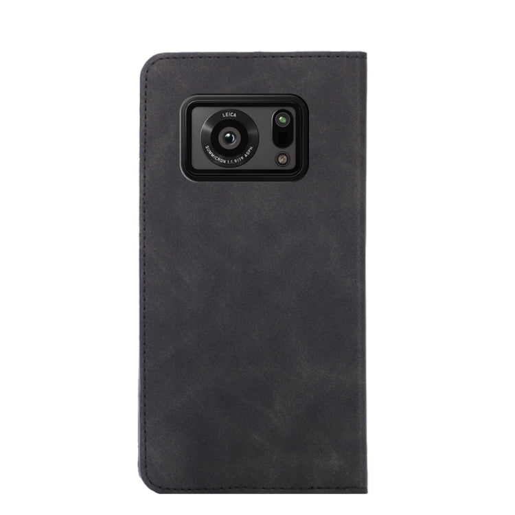 For Sharp Aquos R6 Skin Feel Magnetic Horizontal Flip Leather Phone Case