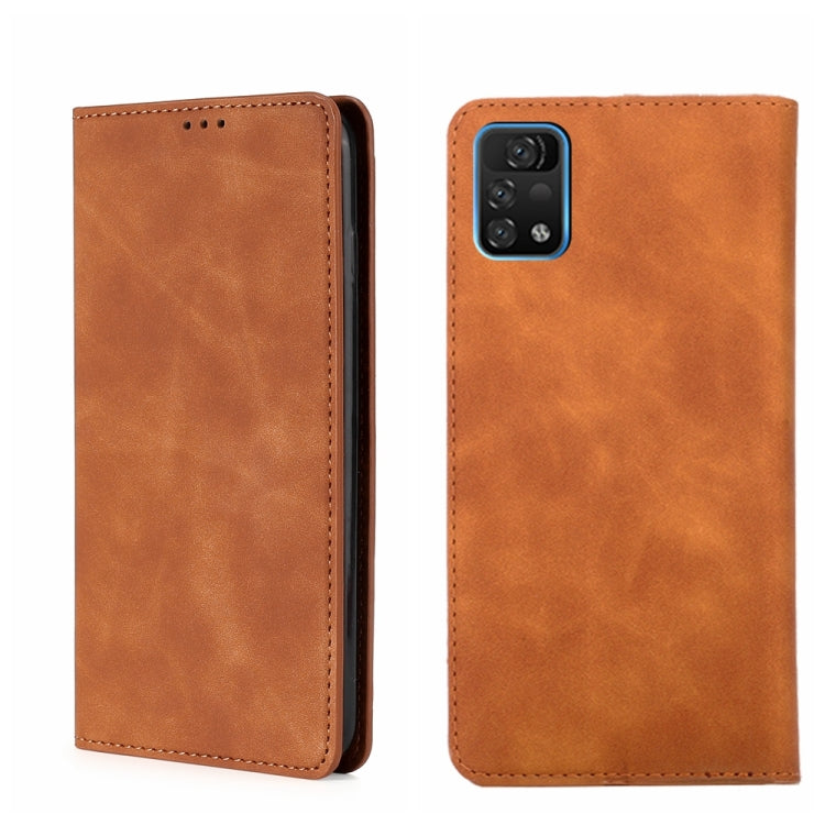 For UMIDIGI A11 Pro Max Skin Feel Magnetic Horizontal Flip Leather Phone Case
