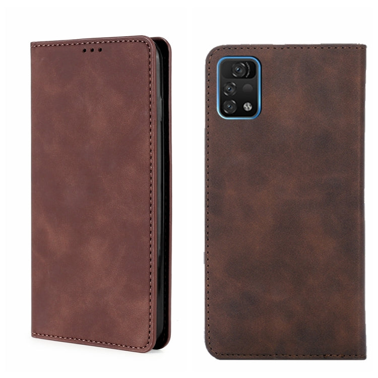 For UMIDIGI A11 Pro Max Skin Feel Magnetic Horizontal Flip Leather Phone Case