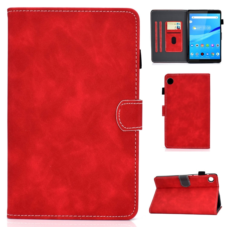 For Lenovo Tab M10 3rd Gen Stitching Cowhide Texture Smart Leather Tablet Case