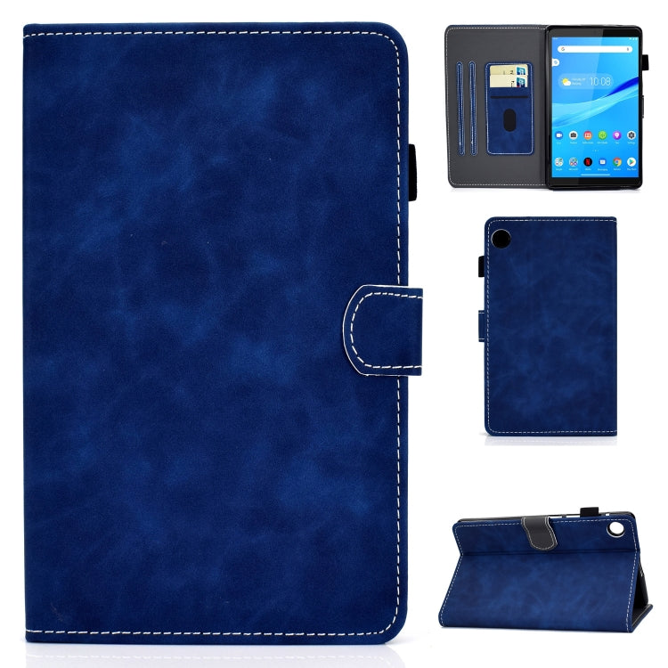 For Lenovo Tab M10 3rd Gen Stitching Cowhide Texture Smart Leather Tablet Case