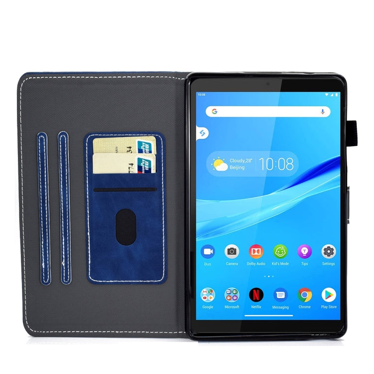 For Lenovo Tab M10 3rd Gen Stitching Cowhide Texture Smart Leather Tablet Case