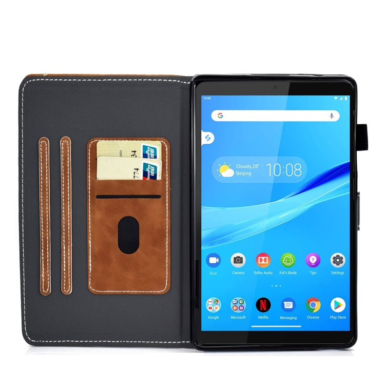 For Lenovo Tab M10 3rd Gen Stitching Cowhide Texture Smart Leather Tablet Case