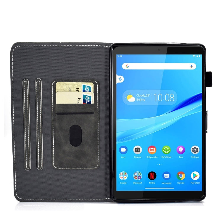 For Lenovo Tab M10 3rd Gen Stitching Cowhide Texture Smart Leather Tablet Case