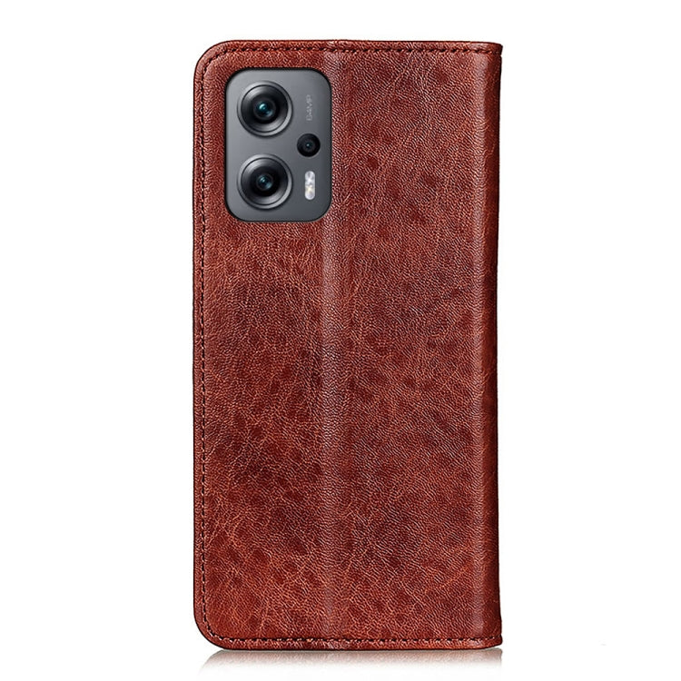 For Xiaomi Redmi Note 11T Pro 5G / Note 11T Pro+ 5G China / Poco X4 GT 5G Magnetic Retro Crazy Horse Texture Leather Phone Case