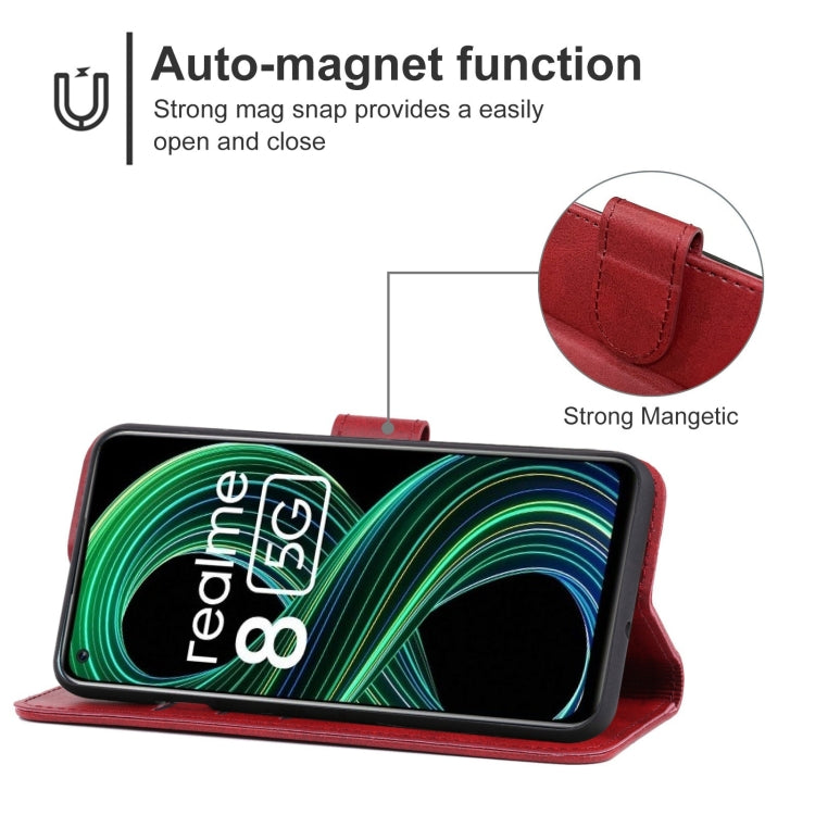 For OPPO Realme 8 5G Leather Phone Case