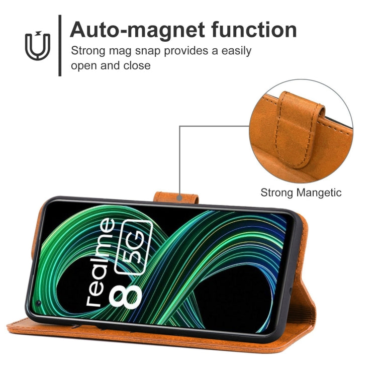 For OPPO Realme 8 5G Leather Phone Case