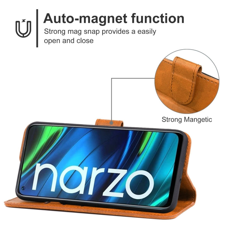 For OPPO Realme Narzo 30 5G Leather Phone Case