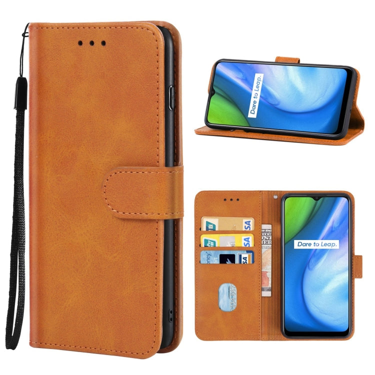 For OPPO Realme Q2i Leather Phone Case