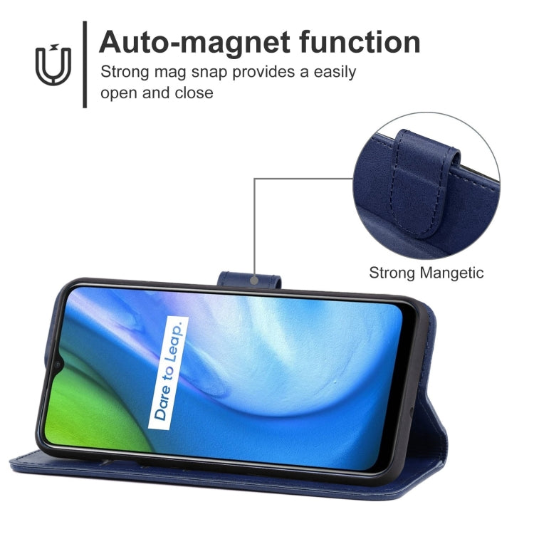 For OPPO Realme Q2i Leather Phone Case