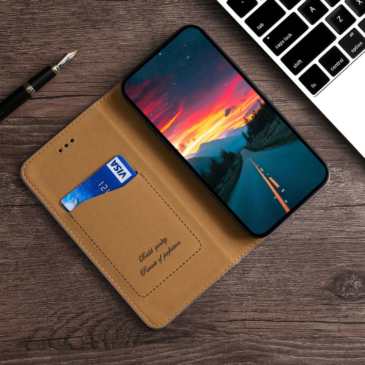 For OPPO Reno6 Pro+ 5G Grid Texture Magnetic Flip Leather Phone Case