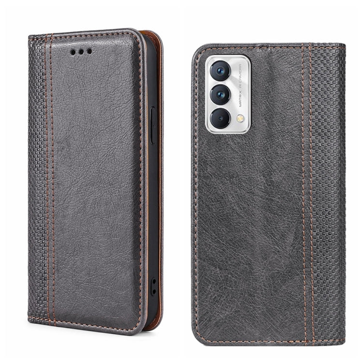 For OPPO Realme GT Master/Q3 Pro Carnival Grid Texture Magnetic Flip Leather Phone Case