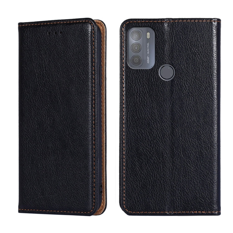 For Motorola Moto G50 Gloss Oil Solid Color Magnetic Leather Phone Case