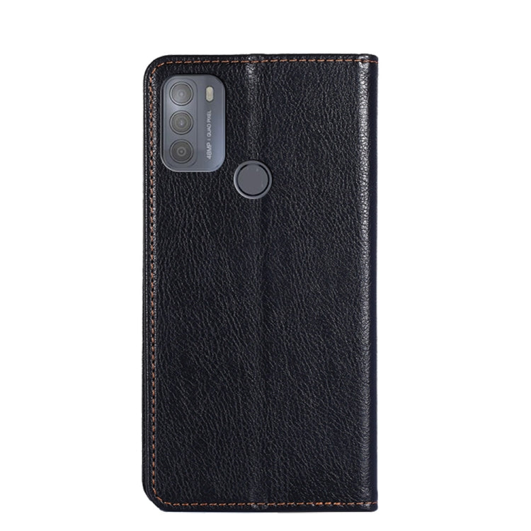 For Motorola Moto G50 Gloss Oil Solid Color Magnetic Leather Phone Case