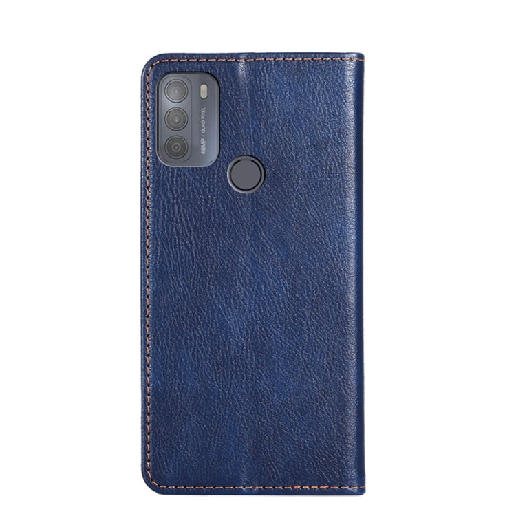 For Motorola Moto G50 Gloss Oil Solid Color Magnetic Leather Phone Case