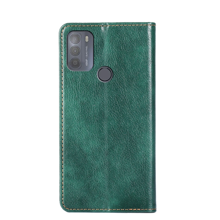 For Motorola Moto G50 Gloss Oil Solid Color Magnetic Leather Phone Case