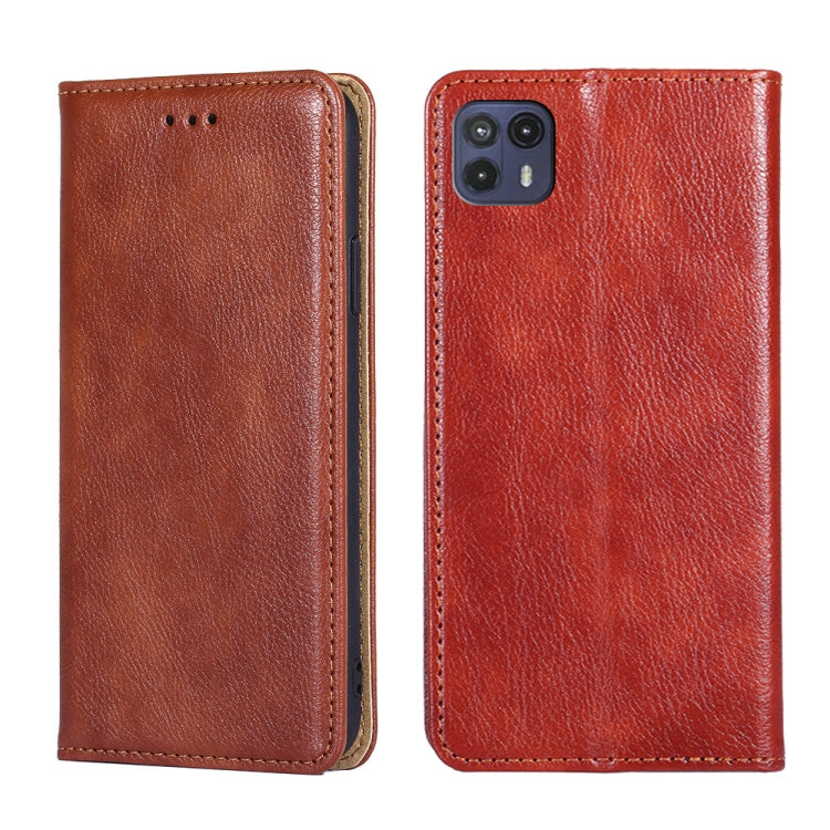 For Motorola Moto G50 5G Gloss Oil Solid Color Magnetic Leather Phone Case