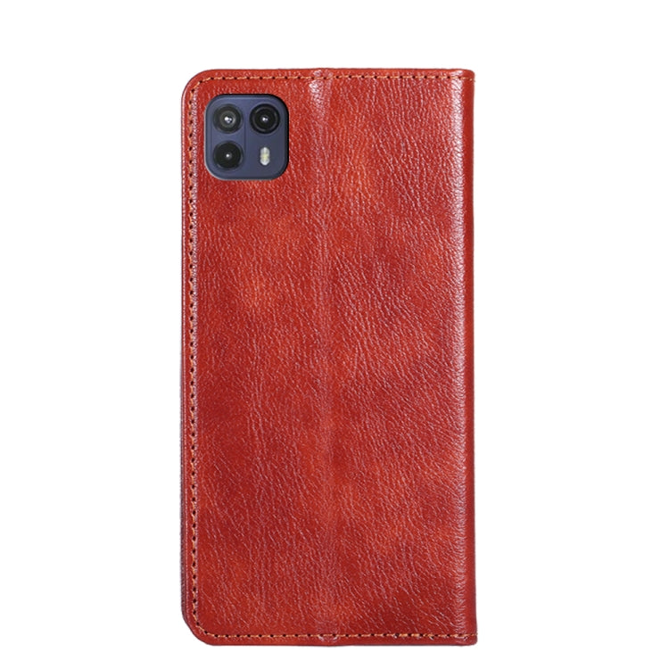 For Motorola Moto G50 5G Gloss Oil Solid Color Magnetic Leather Phone Case