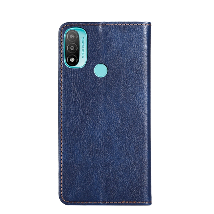 For Motorola Moto E20 Gloss Oil Solid Color Magnetic Leather Phone Case