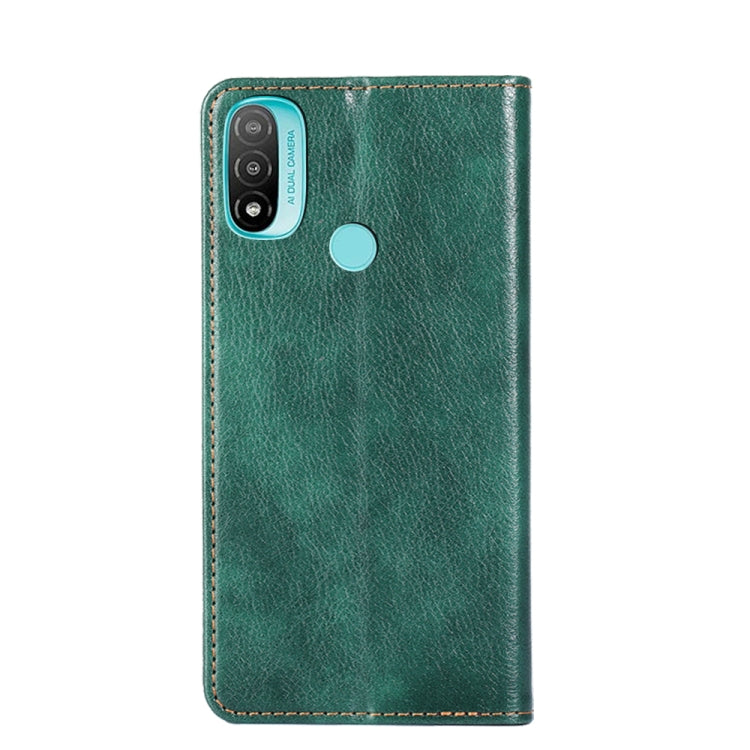 For Motorola Moto E20 Gloss Oil Solid Color Magnetic Leather Phone Case