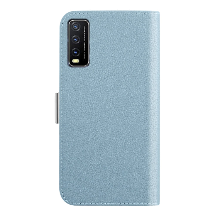 For vivo Y20 2021 Indian Candy Color Litchi Texture Leather Phone Case