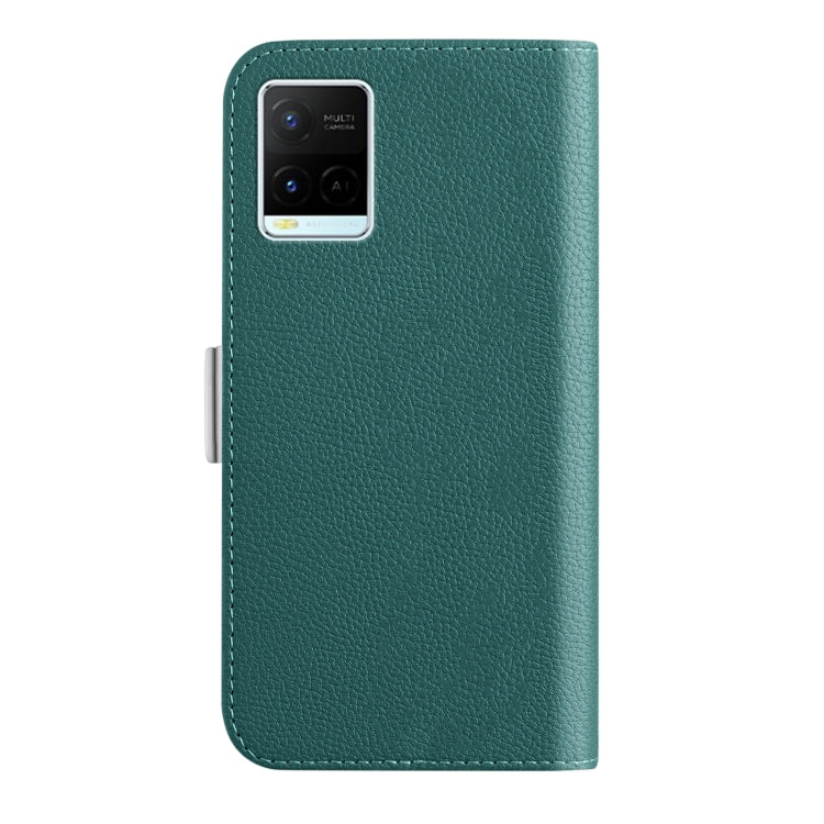 For vivo Y21 2021 Foreign Candy Color Litchi Texture Leather Phone Case