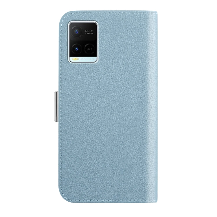 For vivo Y21 2021 Foreign Candy Color Litchi Texture Leather Phone Case