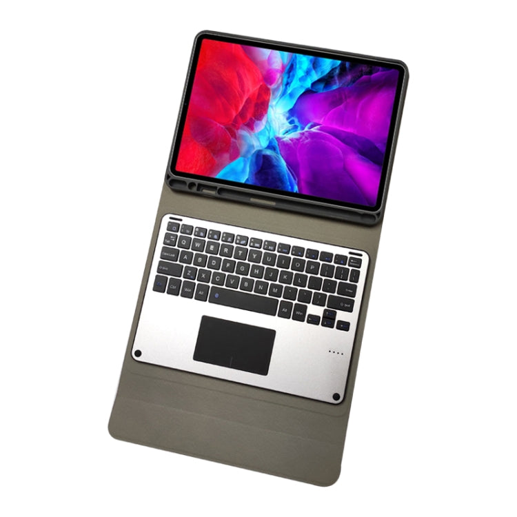 RK11L Aluminum Alloy Touch Bluetooth Keyboard Horizontal Flip Leather Tablet Case for iPad Pro 11 2020 / 2018 with Holder & Pen Slot