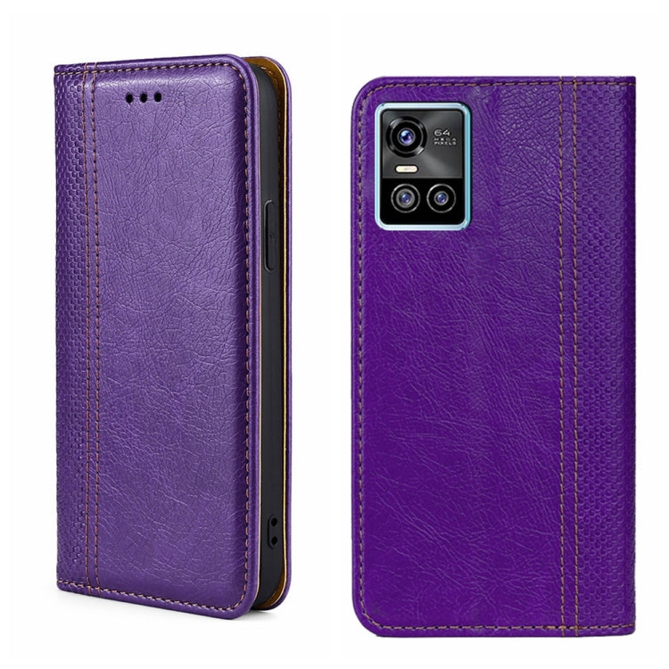 For vivo S10/S10 Pro Grid Texture Magnetic Flip Leather Phone Case