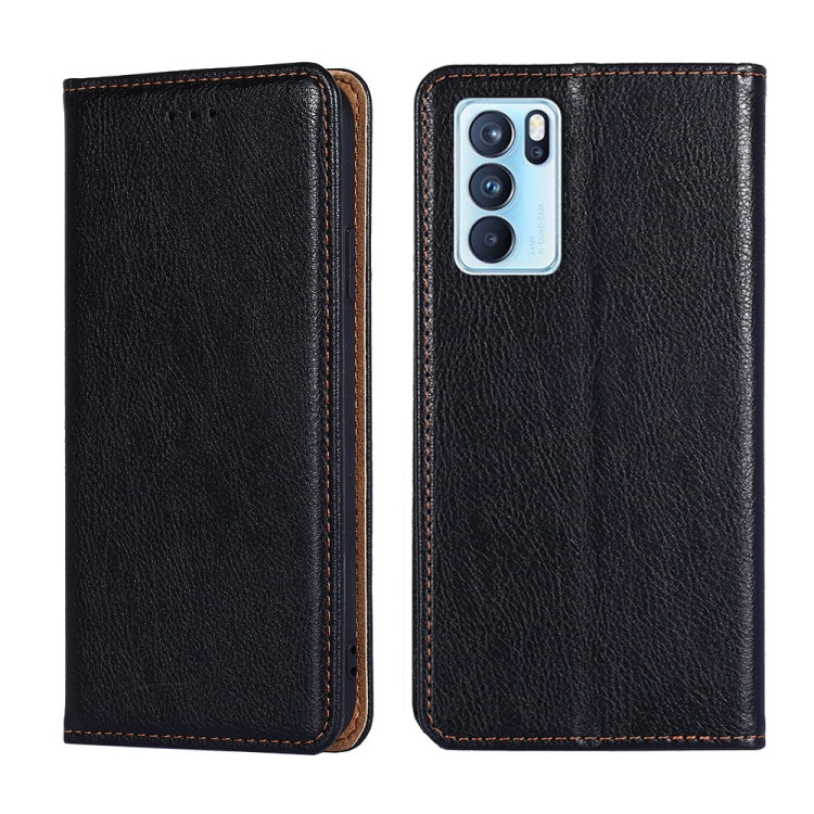 For OPPO Reno6 Pro 5G Gloss Oil Solid Color Magnetic Leather Phone Case