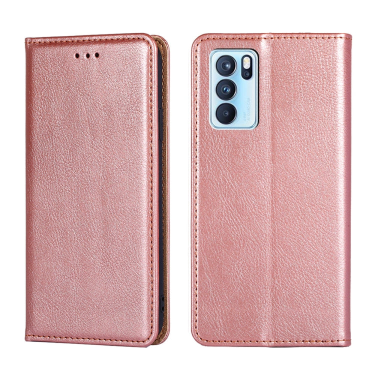 For OPPO Reno6 Pro 5G Gloss Oil Solid Color Magnetic Leather Phone Case